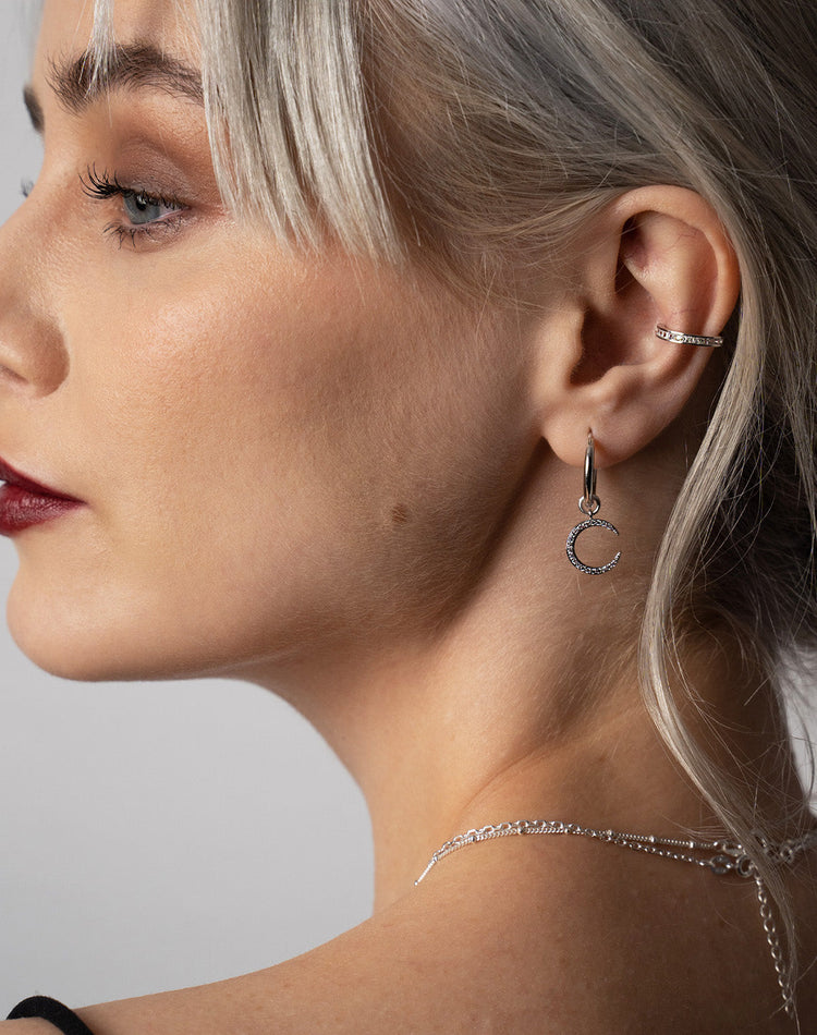 Cressida & Becky on the Mindy Silver Hoops